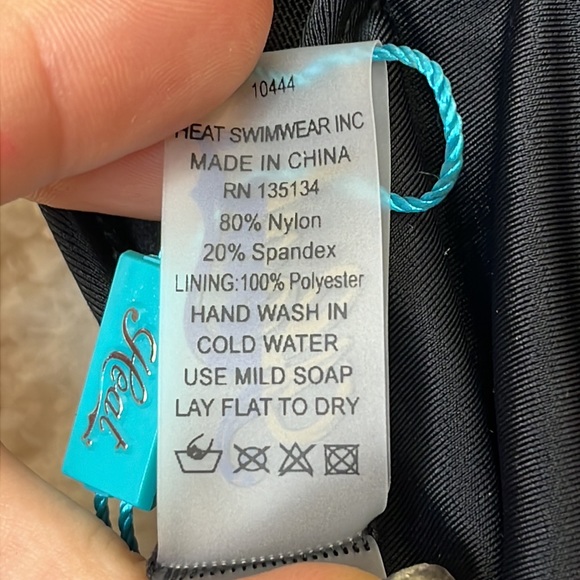 NWT Heat Womens Swimwear Moon Dust Ruched Front Panel One Piece SIZE XL - Picture 5 of 7